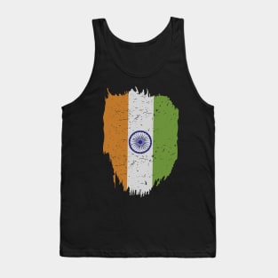 India Flag in Tricolor with Ashoka Chakra Desi Indian Tank Top